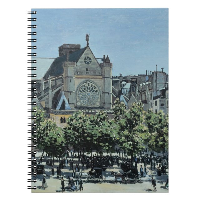 Caderno Espiral Notebook da Praça da Catedral de Paris (Frente)
