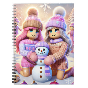 Caderno Espiral Notebook da Robloxo para garotas adolescentes