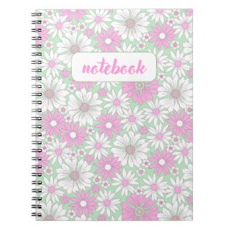 Caderno Espiral Notebook Daisy Bloom Rosa