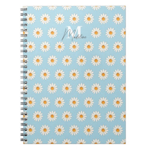 Caderno Espiral Notebook Daisy Floral Spiral - Nome Personalizado