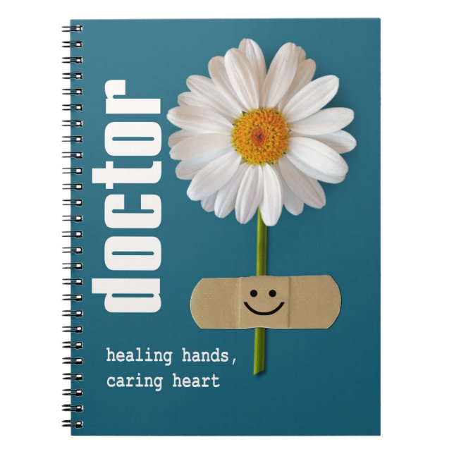 Caderno Espiral Notebook Daisy Gift sorridente para o doutor (Frente)