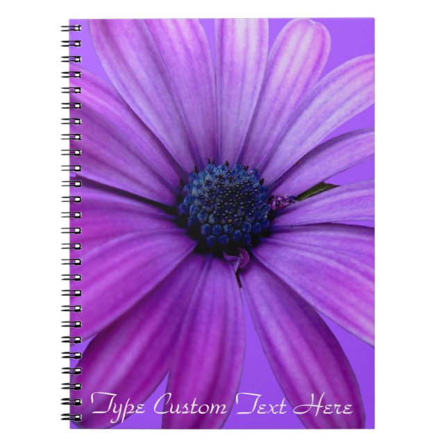 Caderno Espiral Notebook Daisy Personalizado Daisy Flower (Frente)