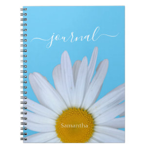 Caderno Espiral Notebook Daisy Photo Blue Diário Spiral