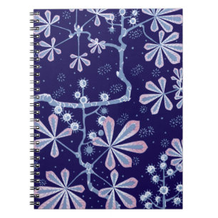 Caderno Espiral Notebook Damask Frost Flower