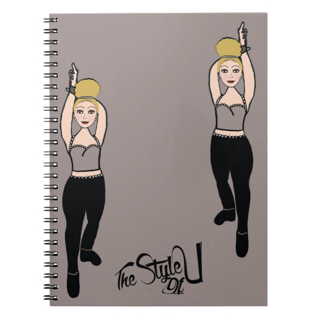 Caderno Espiral Notebook Dancer Fumaça / Preto (Frente)