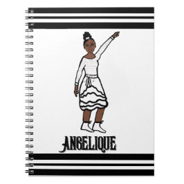 Caderno Espiral Notebook Dancer White Ruffle Fringe #1