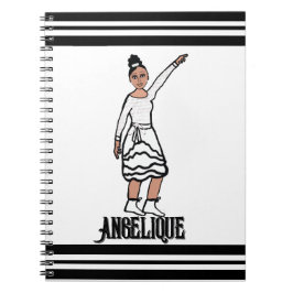 Caderno Espiral Notebook Dancer White Ruffle Fringe #2