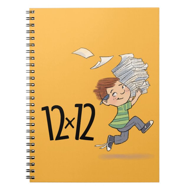 Caderno Espiral Notebook de 12 x 12 crianças espirais de papel ama (Frente)