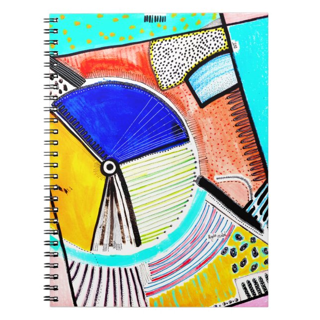 Caderno Espiral Notebook de abstrato Wheel (Frente)