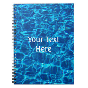 Caderno Espiral Notebook de água de Piscina