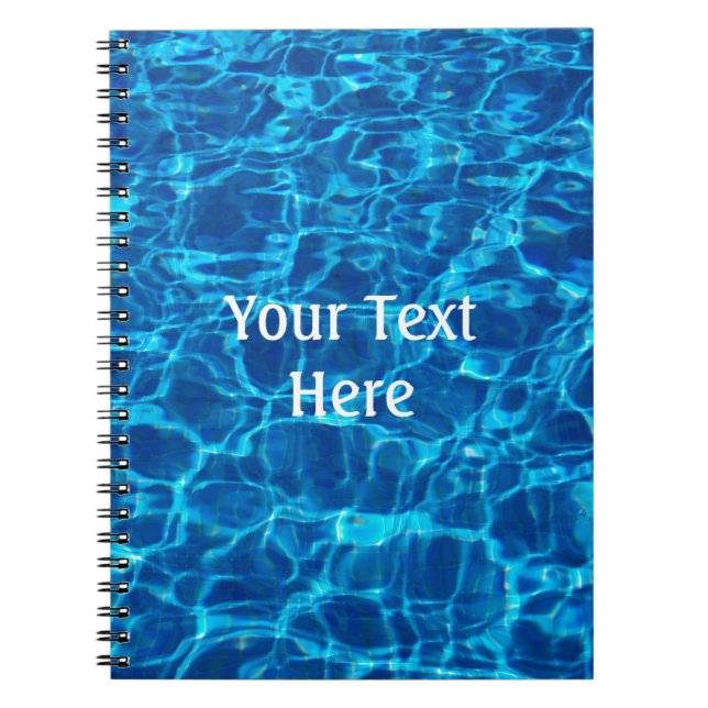 Caderno Espiral Notebook de água de Piscina (Frente)