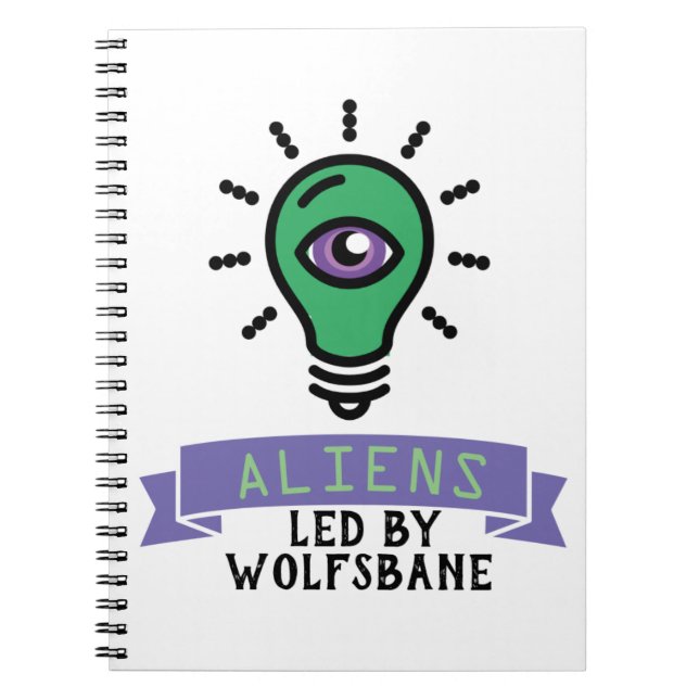 Caderno Espiral Notebook de Alienígena da Equipe Scrimo (Frente)