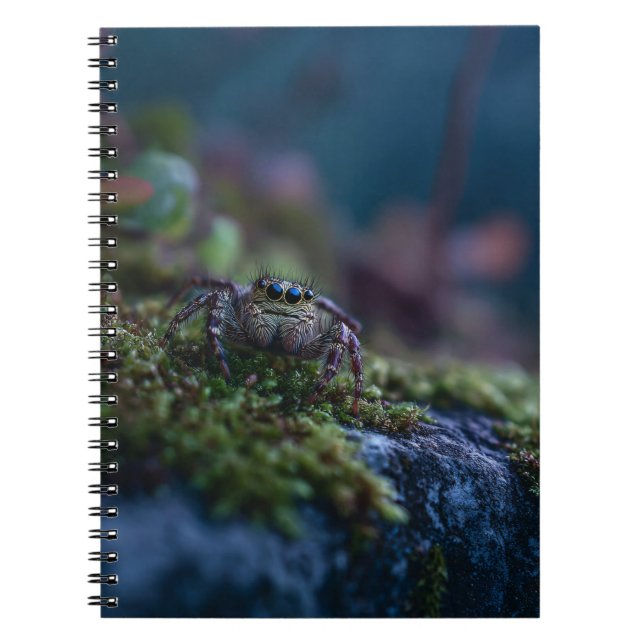 Caderno Espiral Notebook de aranha saltando (Frente)