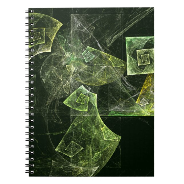 Caderno Espiral Notebook de arte Abstrato de equilíbrio torcido (Frente)