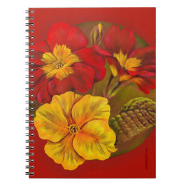 Caderno Espiral Notebook de arte amarelo-primrose