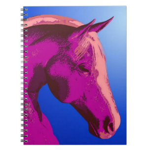 Caderno Espiral Notebook de arte animal Abstrato de cabeça cor-de
