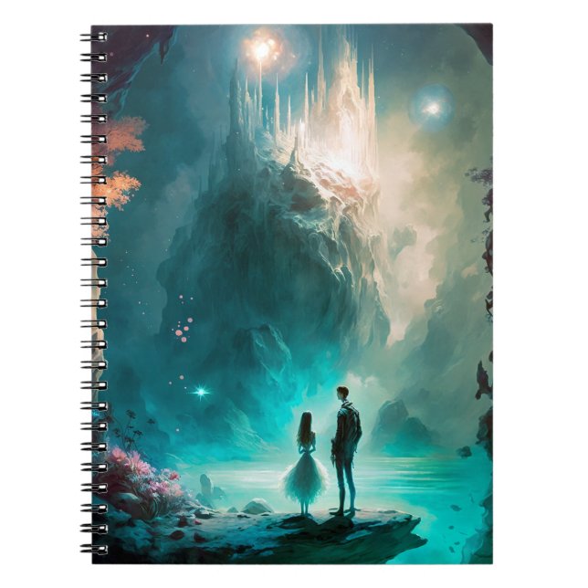 Caderno Espiral Notebook de Arte de Paisagem Magia Fantástica (Frente)