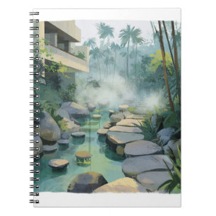 Caderno Espiral Notebook de Arte de Pedras de Pista Modernas do Sp