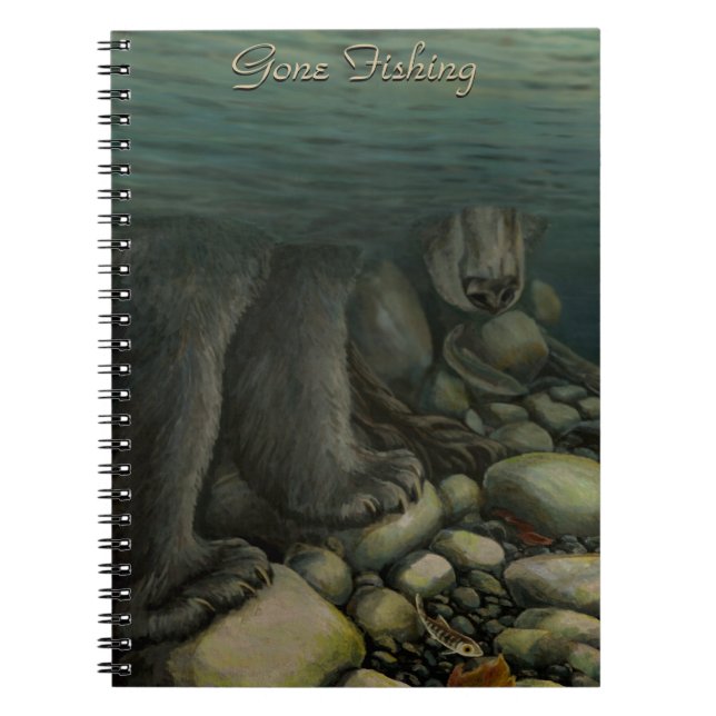 Caderno Espiral Notebook de Arte de Vida Selvagem de Urso Personal (Frente)