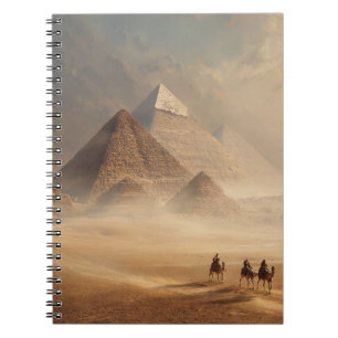 Caderno Espiral Notebook de Arte em Pirâmide Egípcia do Deserto do