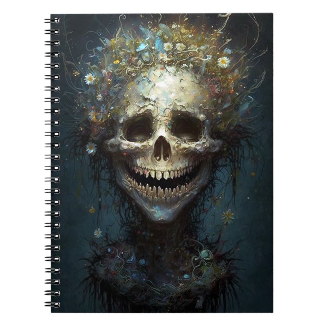 Caderno Espiral Notebook de arte fantasia gótica-escura, crepúscul (Frente)