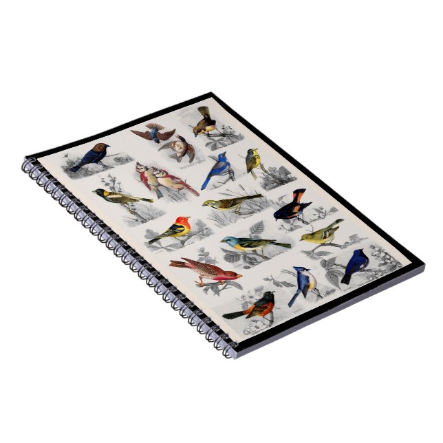 Caderno Espiral Notebook de aves movidas (Lado Direito)
