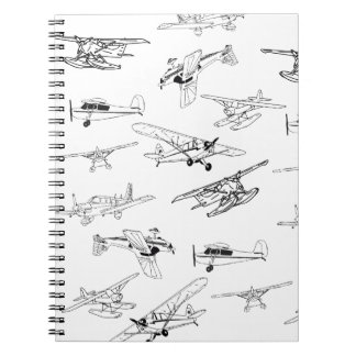 Caderno Espiral Notebook de avião