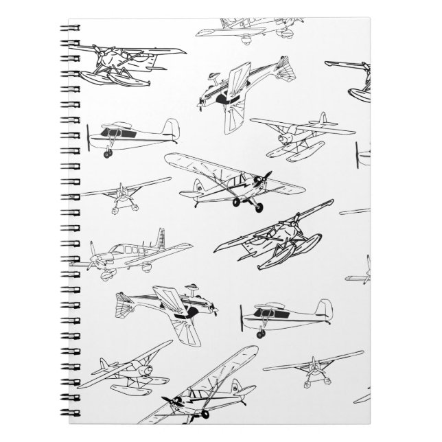 Caderno Espiral Notebook de avião (Frente)