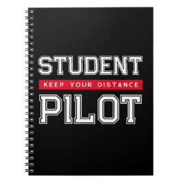 Caderno Espiral Notebook de aviso do piloto estudante