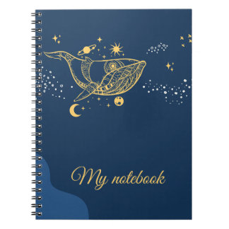 Caderno Espiral Notebook de baleias de profundidade - Diário de pr