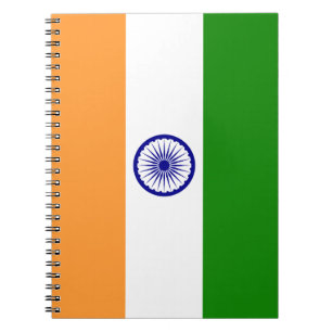Caderno Espiral Notebook de bandeira indiana