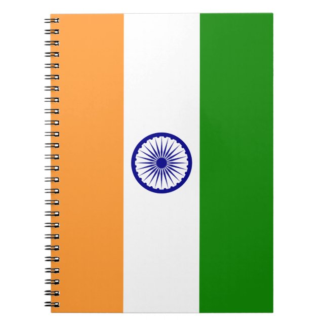 Caderno Espiral Notebook de bandeira indiana (Frente)