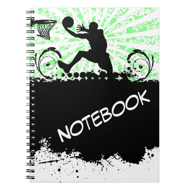Caderno Espiral Notebook de basquete (Frente)