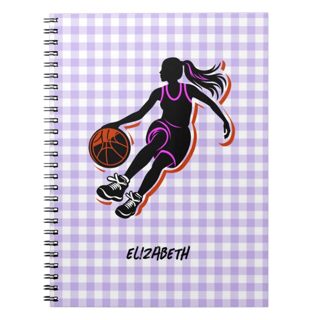 Caderno Espiral Notebook de basquete personalizado (Frente)