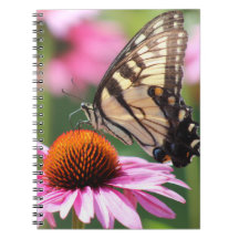 Notebook de borboleta de Swallowtail Amarela