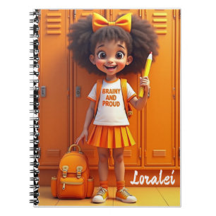 Caderno Espiral Notebook de Brainy and Proud School - Edição Orang