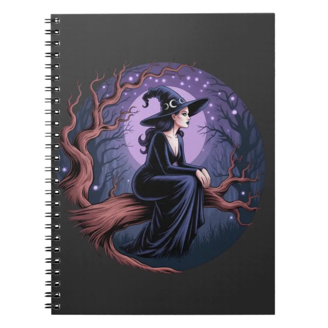 Caderno Espiral Notebook de bruxa luneta (Frente)