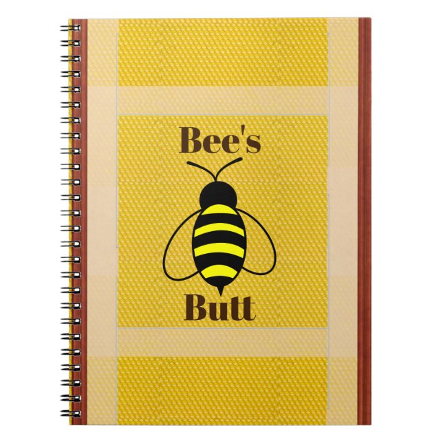 Caderno Espiral Notebook de Bumbum de abelha (Frente)