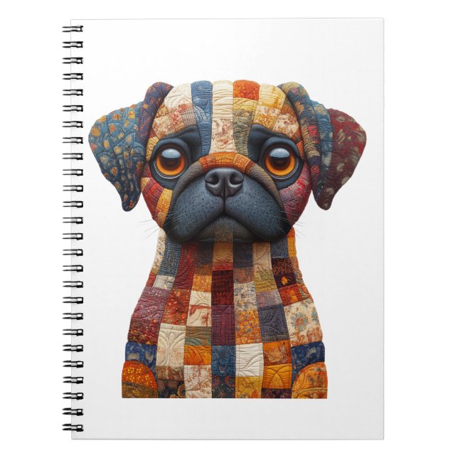 Caderno Espiral Notebook de cachorro de patch (Frente)