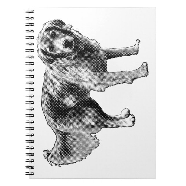 Caderno Espiral Notebook de Cachorro Retroativo (Frente)