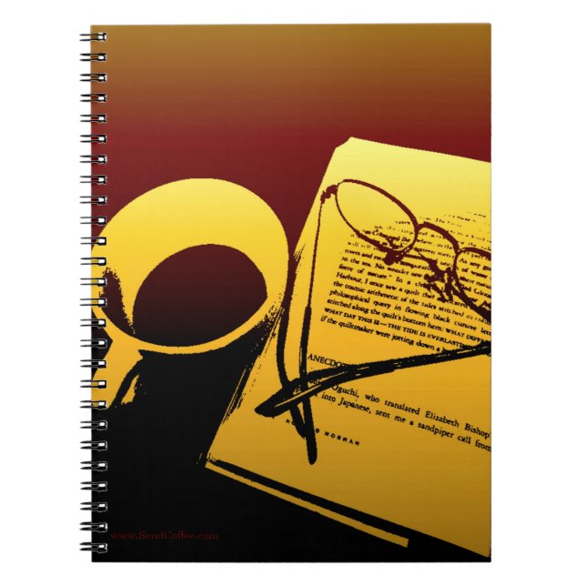 Caderno Espiral Notebook de café sunset (Frente)