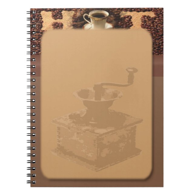 Caderno Espiral Notebook de café torrado (Frente)