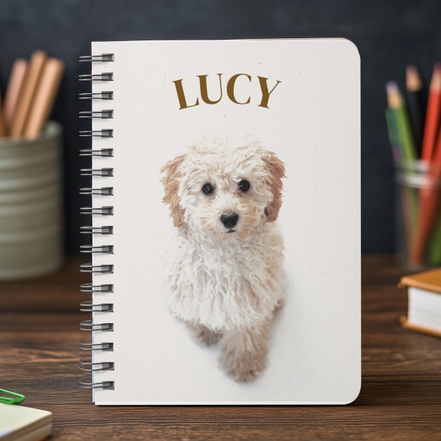 Caderno Espiral Notebook de cão personalizado - Fotografia persona (Criador carregado)