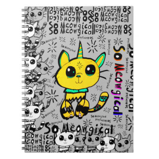 Caderno Espiral Notebook de Cat tão mewogical