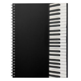 Caderno Espiral Notebook de chaves Piano personalizáveis