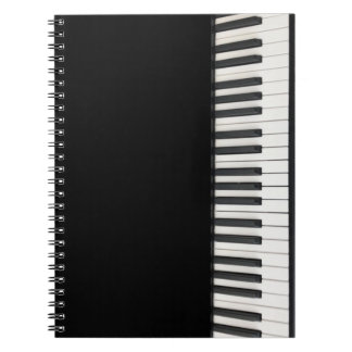 Caderno Espiral Notebook de chaves Piano personalizáveis