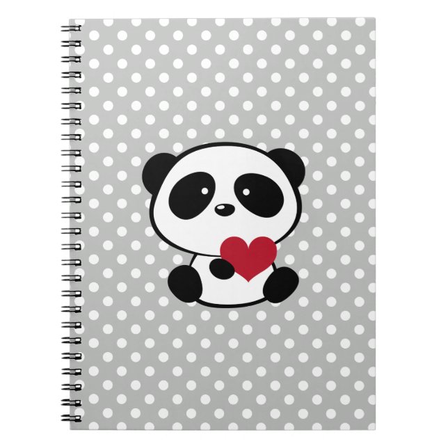 Caderno Espiral Notebook de Cinzas de Urso Cardíaco (Frente)