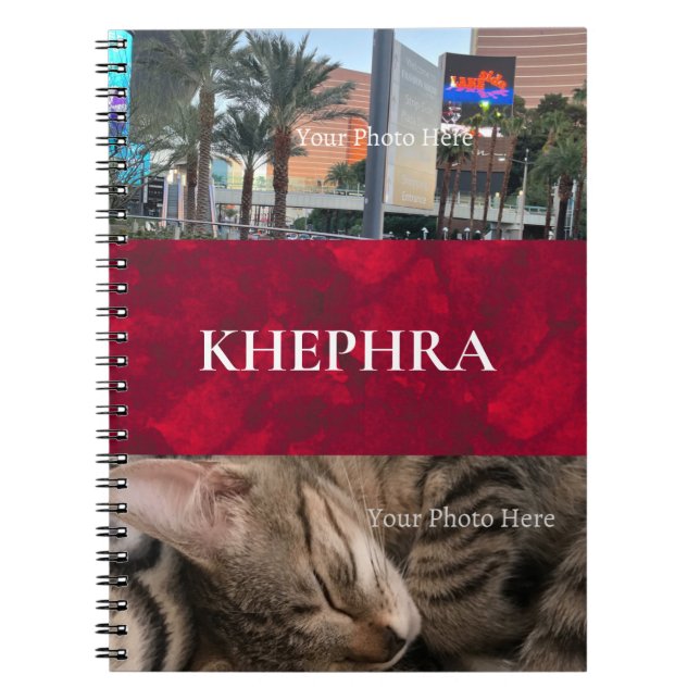 Caderno Espiral Notebook de Colagem de Nomes e Fotos (Frente)