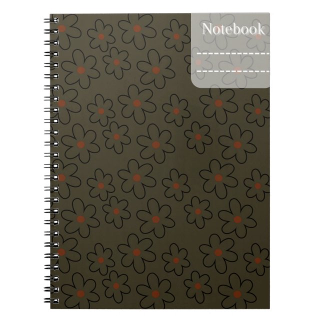 Caderno Espiral Notebook de composição de flores (Frente)