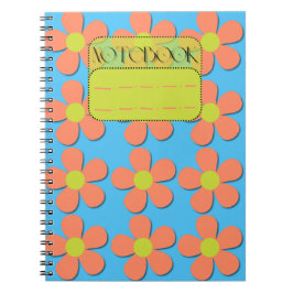 Caderno Espiral Notebook de composição de flores
